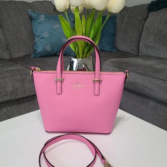 NWOT - Kate Spade Satchel w/Crossbody Strap Pink π - Picture 1 of 15